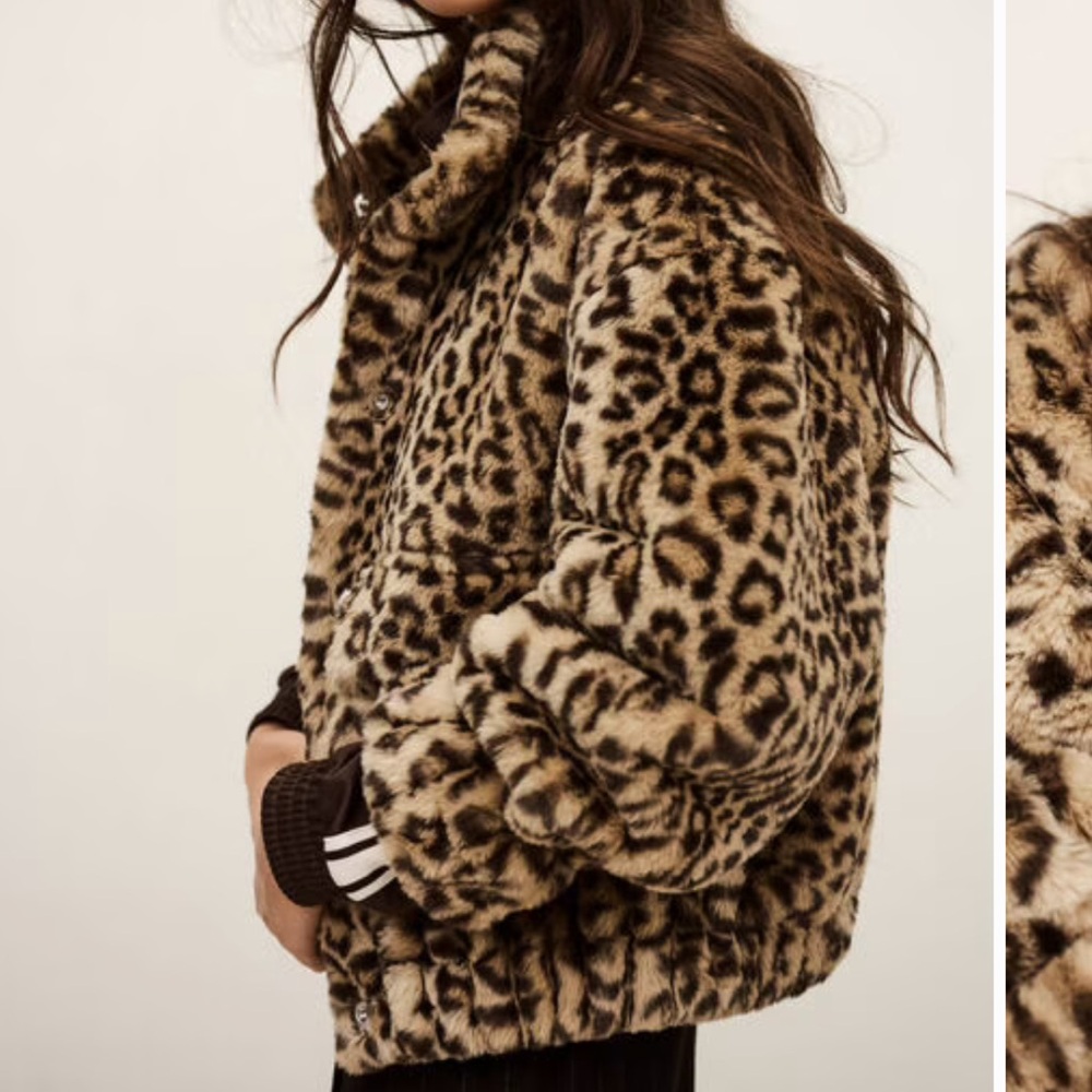 NWT ba&sh Leopard Print Faux Fur Jacket - Picture 2 of 8
